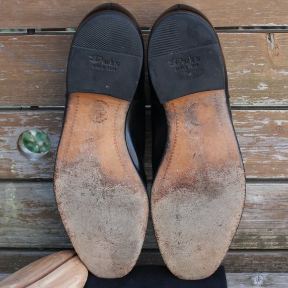 Vtg Dack’s Black Polished Medallion Cap Toe Oxford, Men's Size 13 D, EUC - Picture 11 of 12